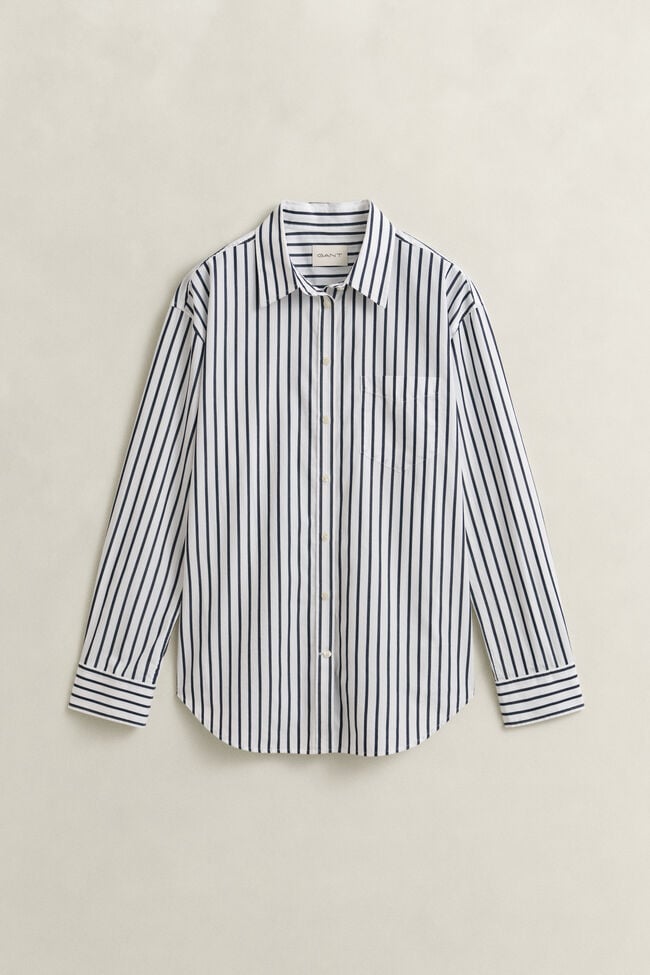 Relaxed Fit Classic Striped Poplin Shirt