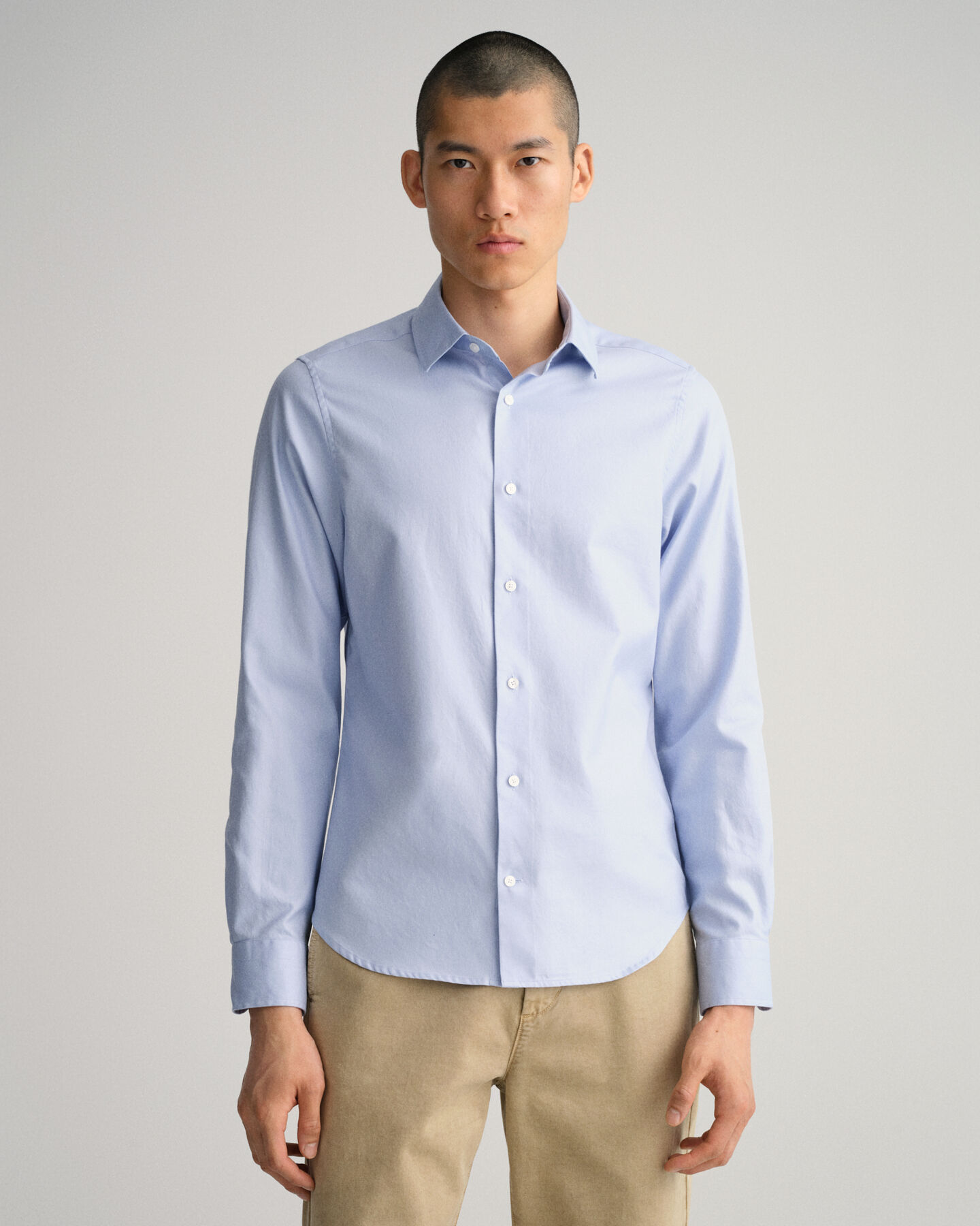 Slim Fit Solid Twill Shirt