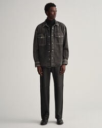 Oversized Heavy Wash Denim Shirt