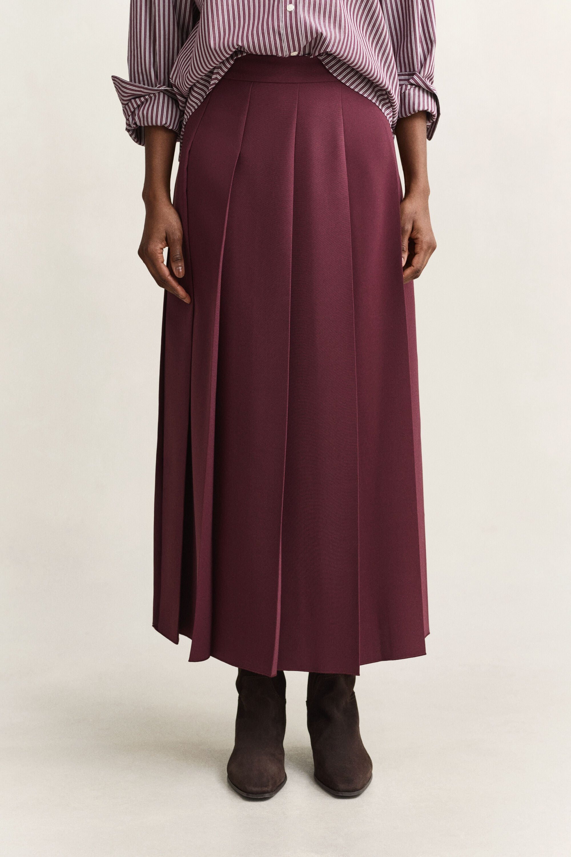 Pleated Midi Skirt