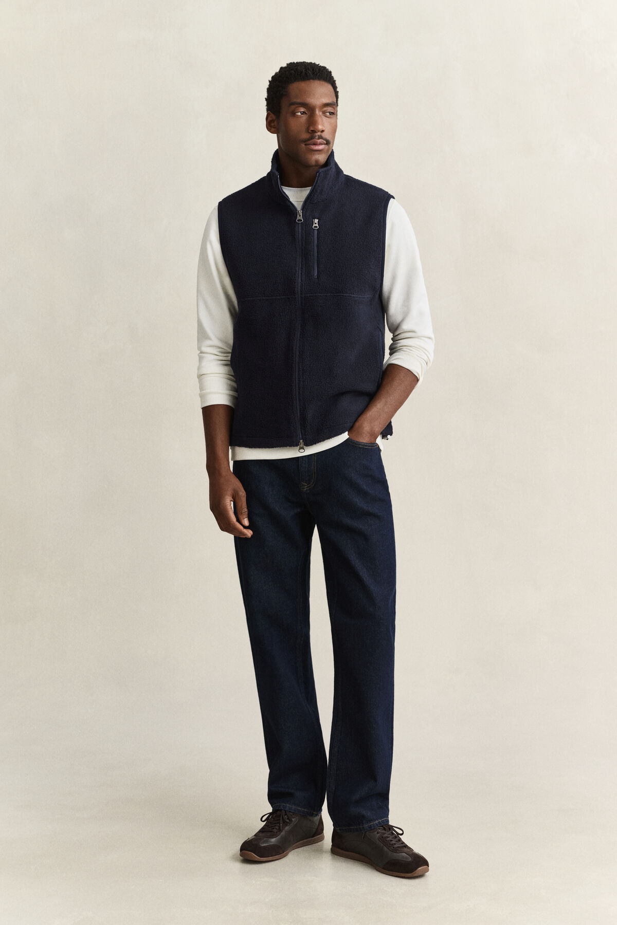 Fleece Vest — EVENING BLUE