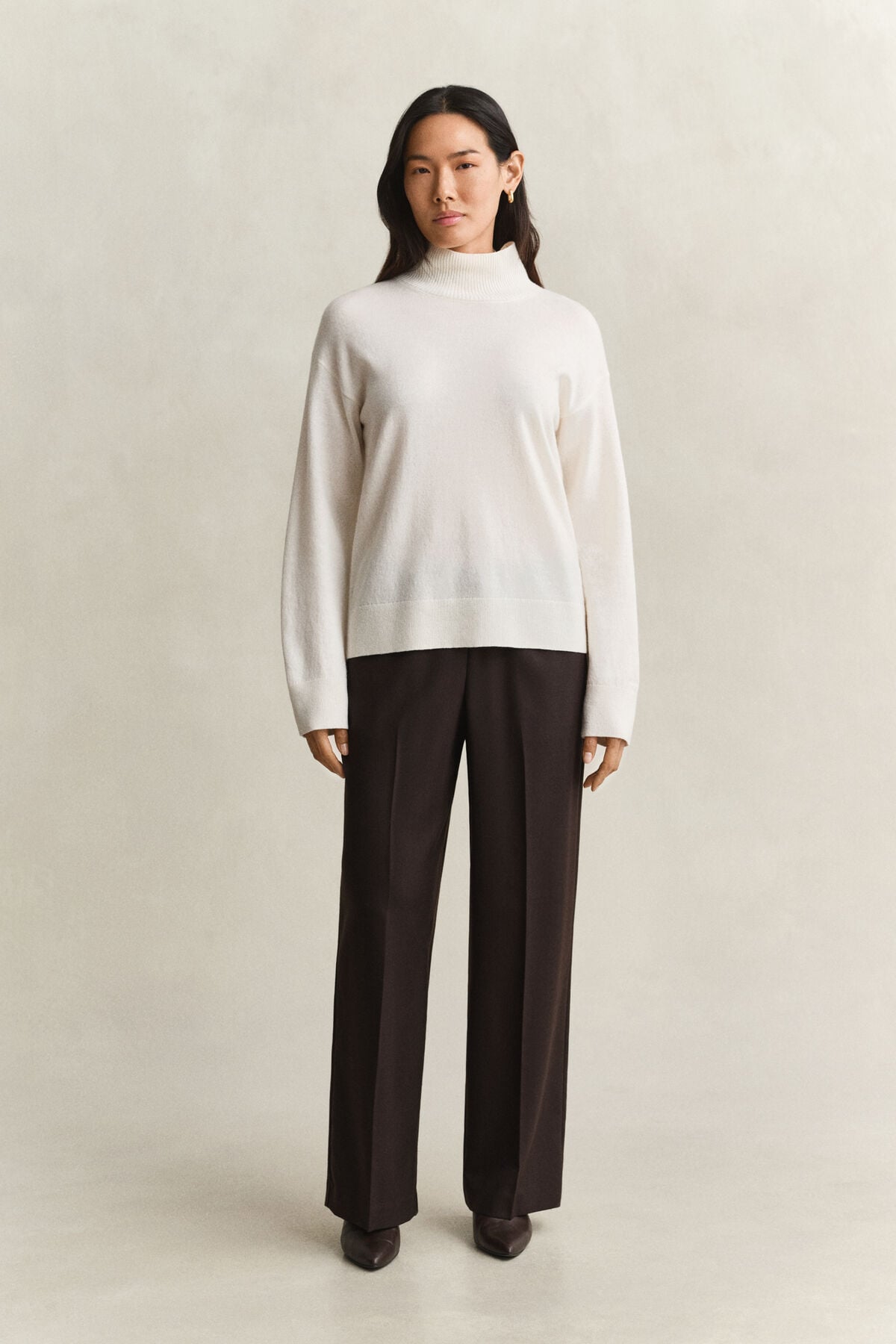 Wool Blend Pants — DEEP BROWN