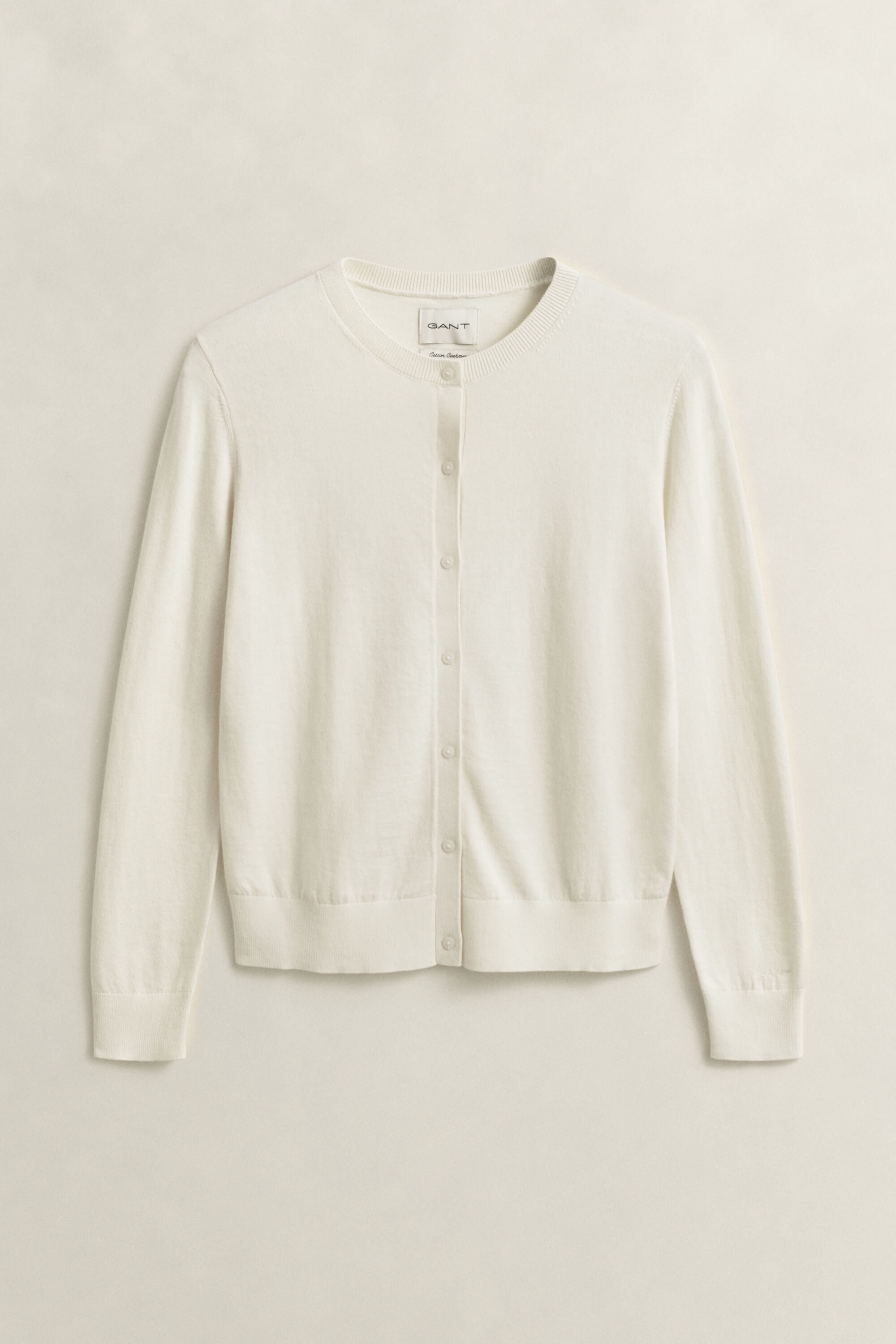 Lightweight Knit Crew Neck Cardigan