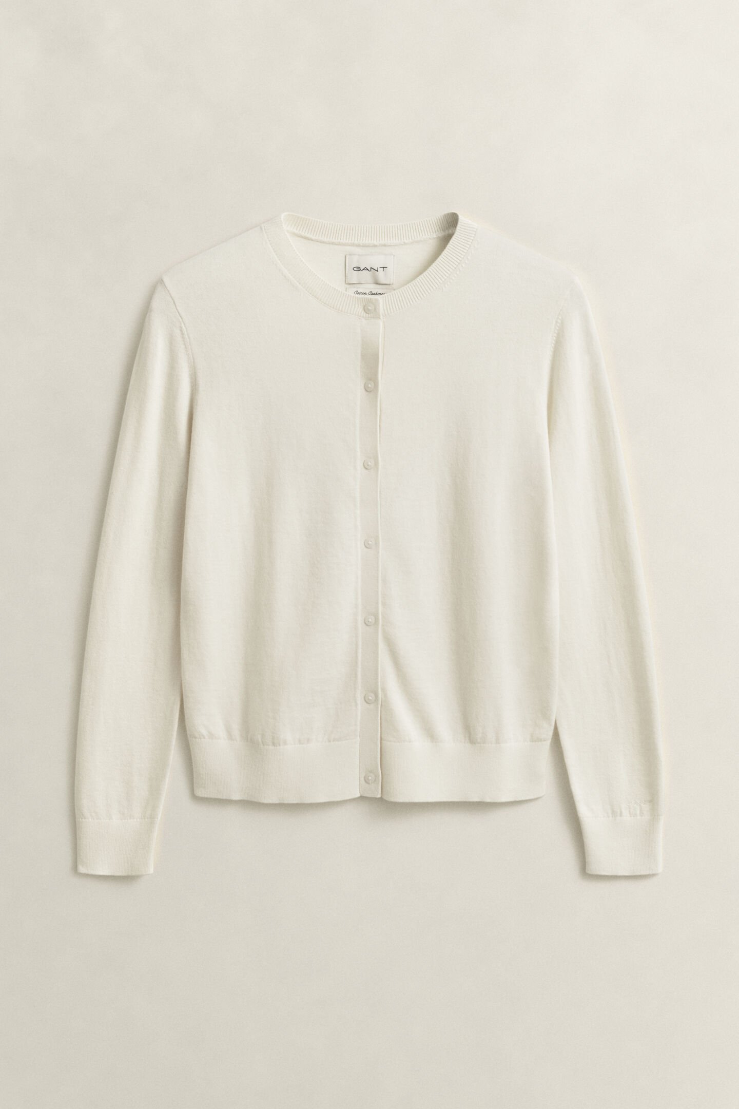 Lightweight Knit Crew Neck Cardigan