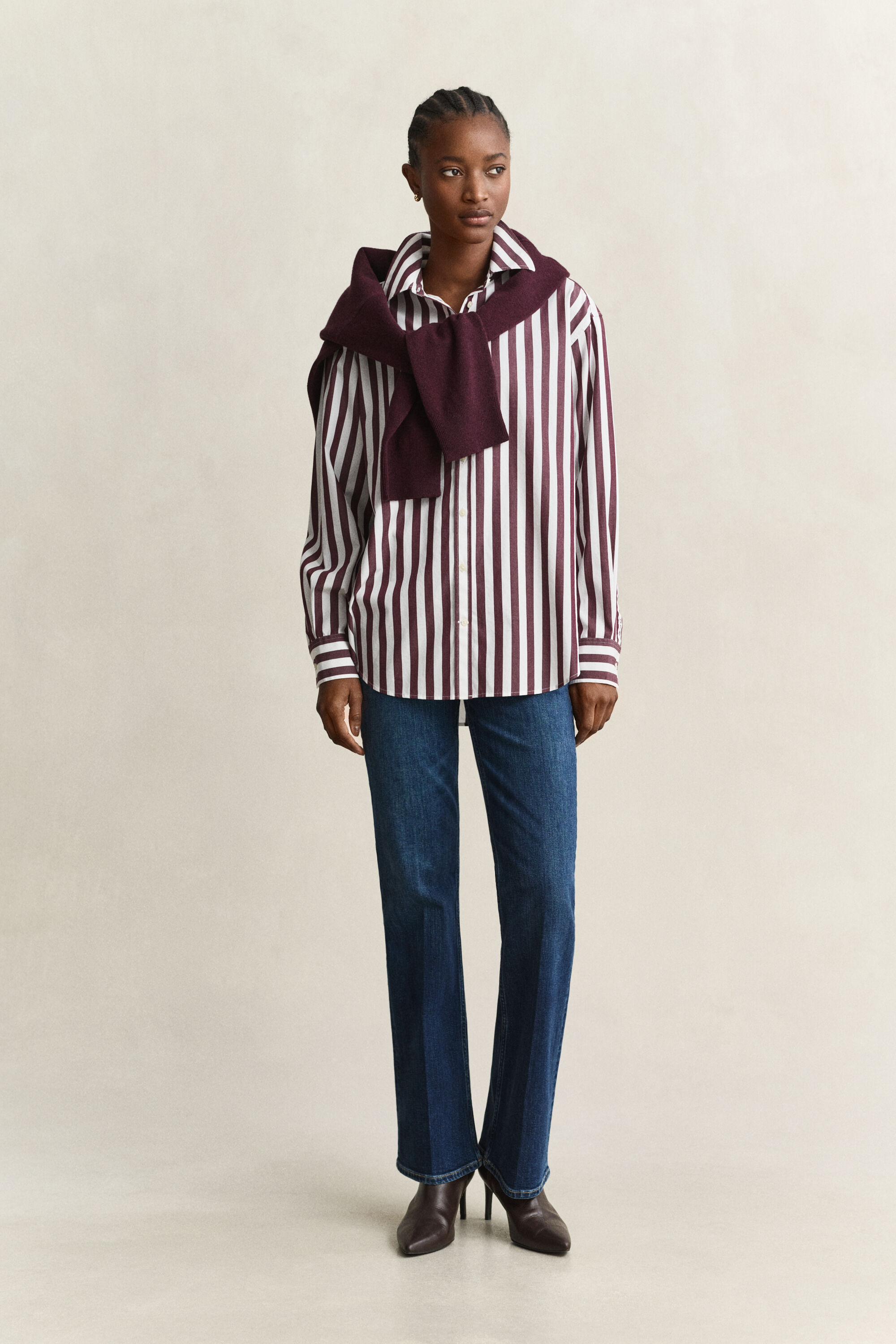 Relaxed Striped Poplin Shirt