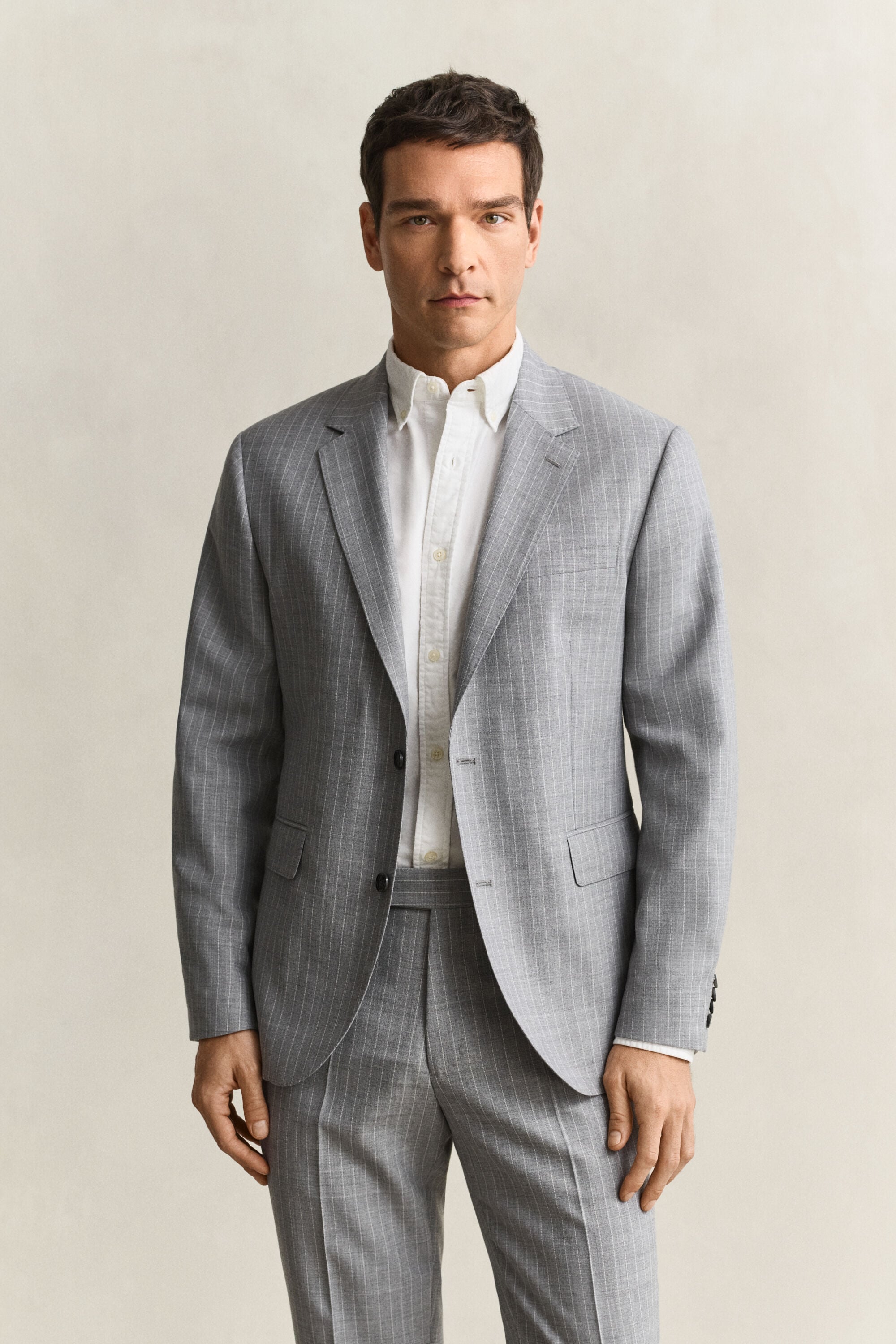 Pinstriped Suit Jacket