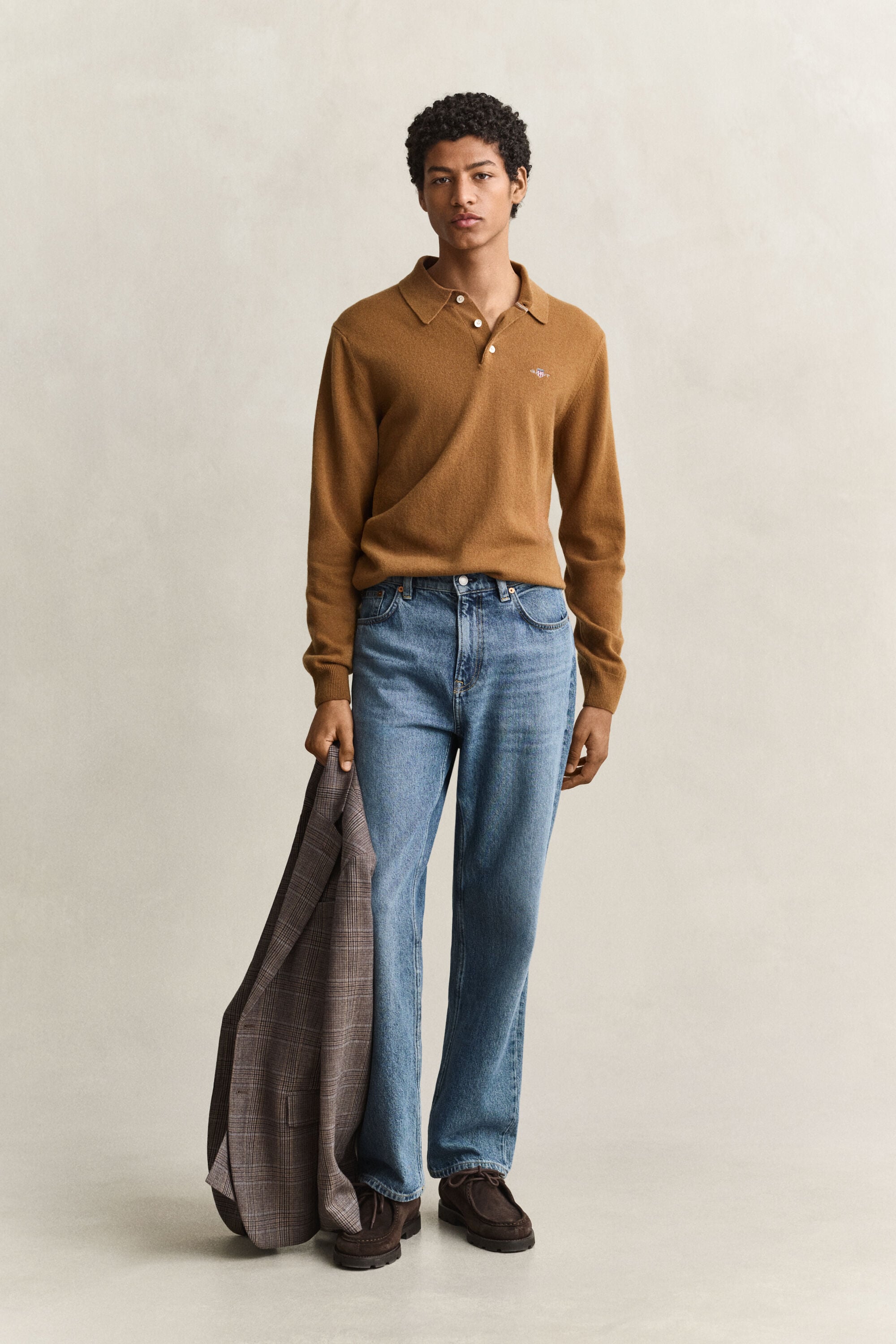 Superfine Lambswool Polo Sweater