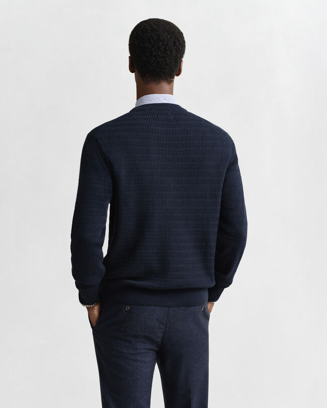 Mini Cable Knit Crew Neck Sweater