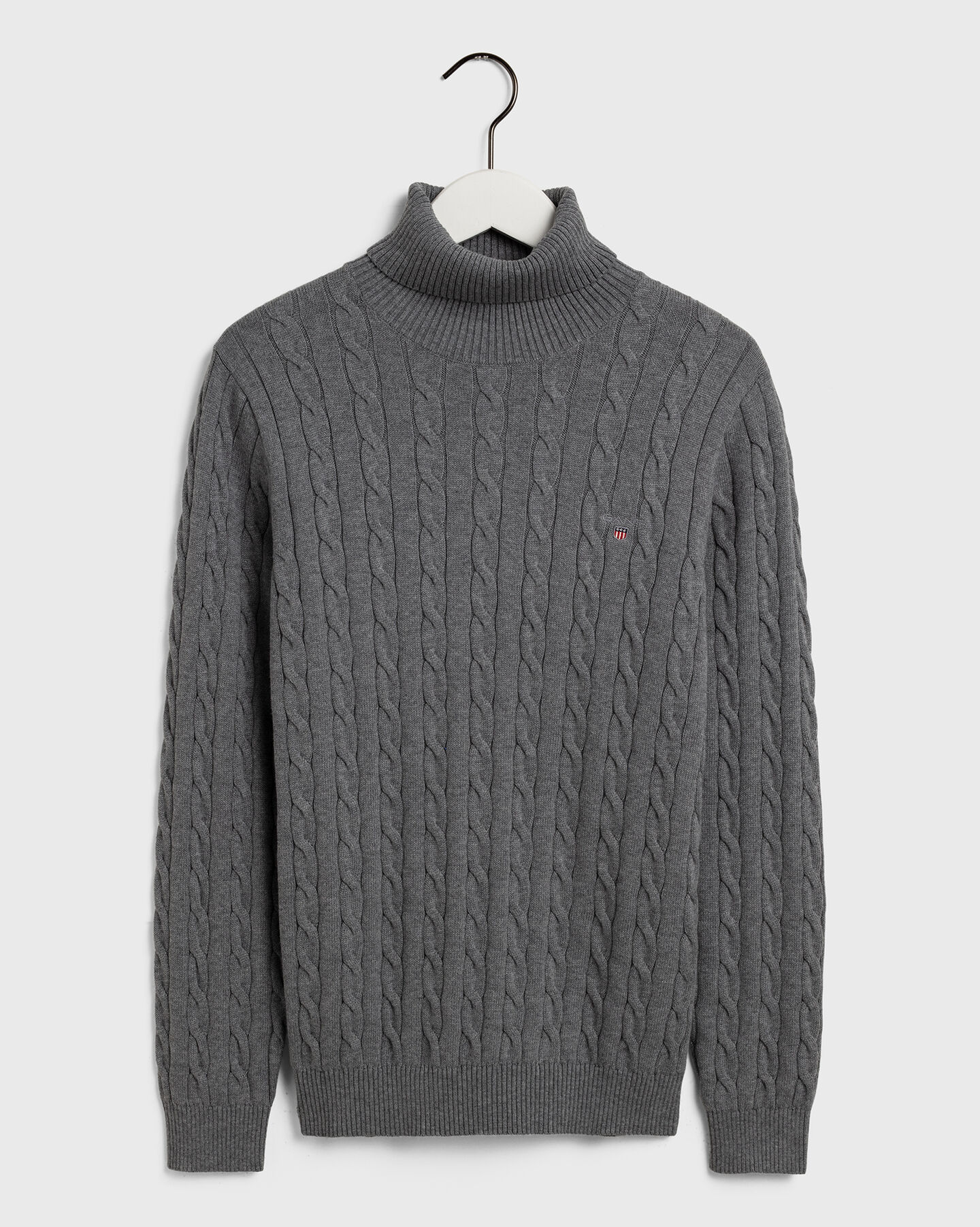 Cotton Cable Turtleneck Sweater