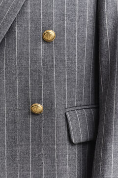 Pinstripe Club Blazer — CHARCOAL MELANGE 6