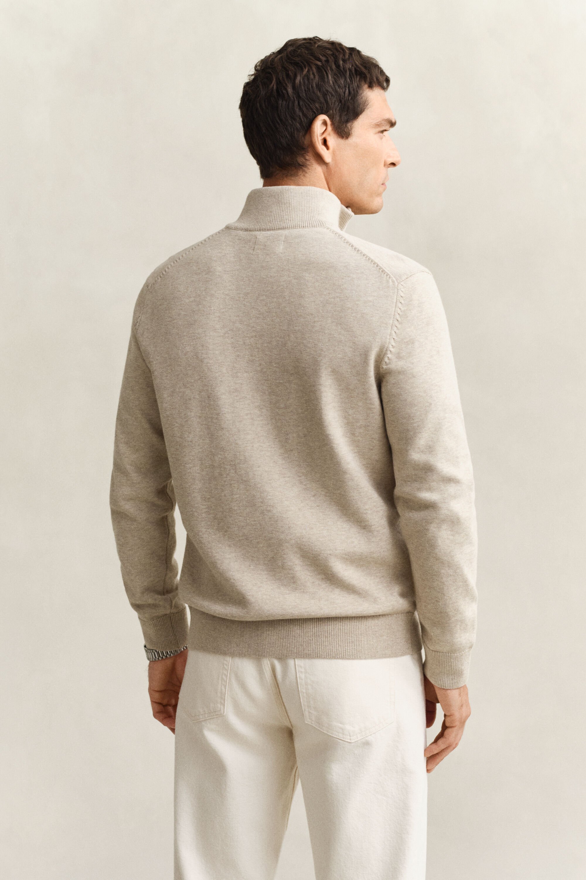 Casual Cotton Zip Cardigan