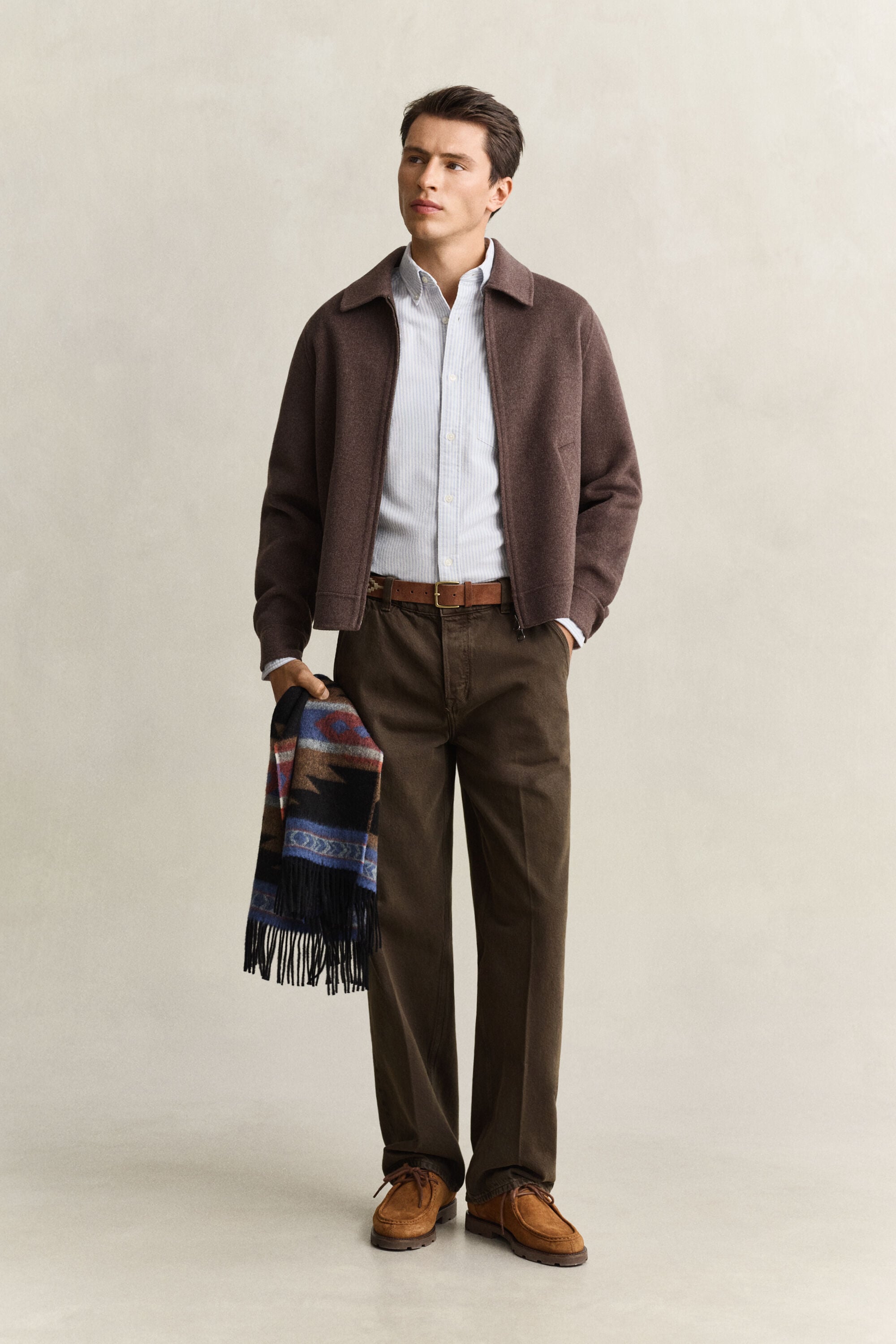 Striped Brushed Oxford Shirt