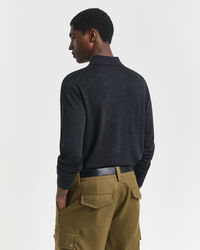 Extra Fine Merino Wool Polo Sweater