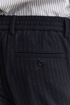 Tapered Wool Flannel Pants — EVENING BLUE 5