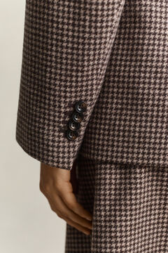 Houndstooth Blazer — FADED TAUPE 3