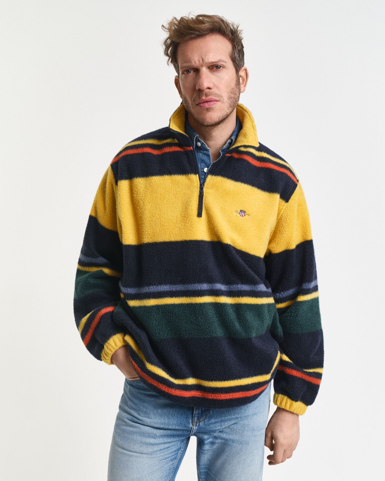 Striped Fleece Sweatshirt