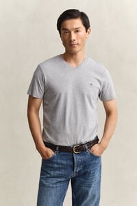 Slim Fit Shield V-Neck T-Shirt