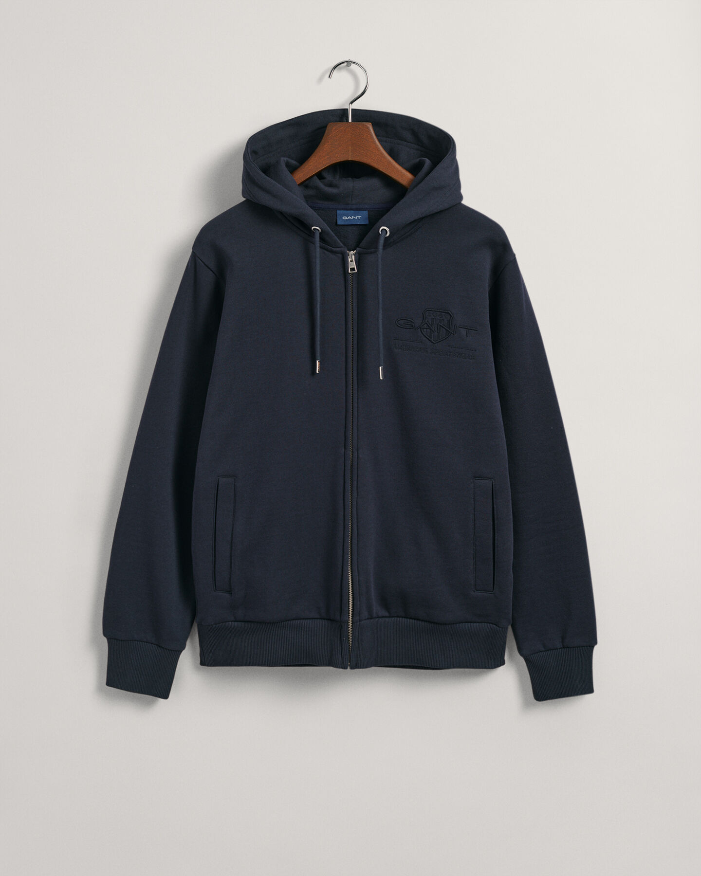Tonal Shield Zip Hoodie