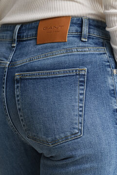 Slim Flared Stretch Jeans — MID BLUE BROKEN IN 3