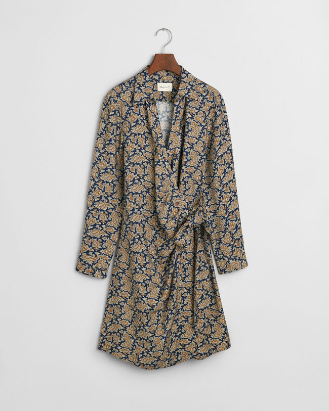 Paisley Wrap Shirt Dress