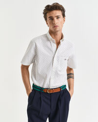 Regular Fit Micro Print Short Sleeve Shirt