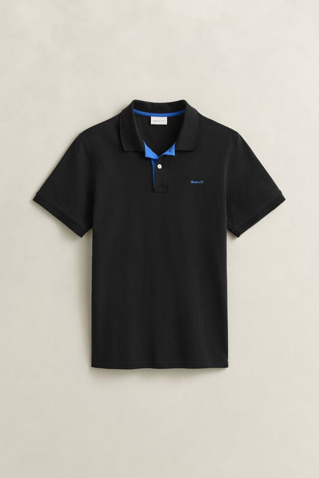 Contrast Piqu&eacute; Polo Shirt