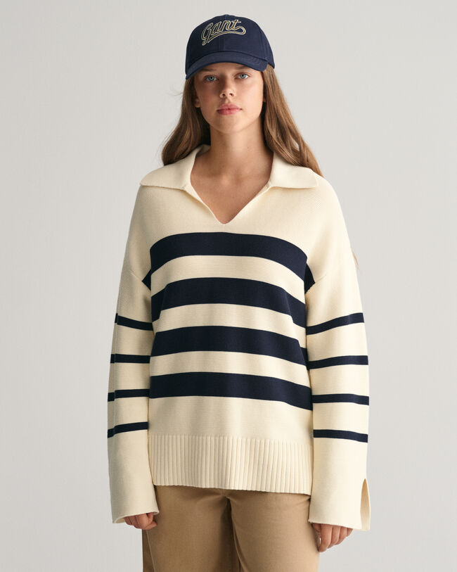 Teen Girls Breton Striped Sweater