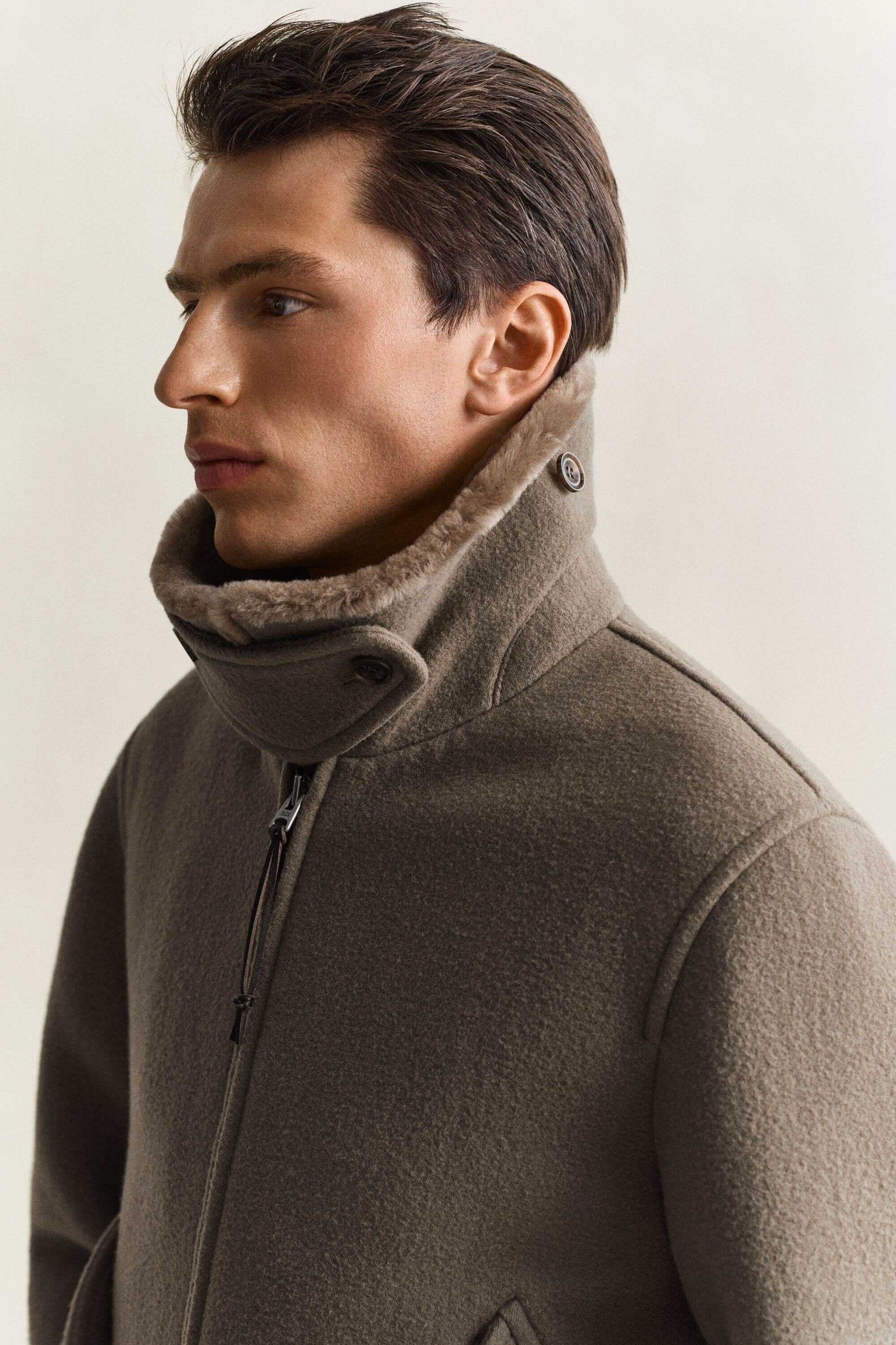 Wool Shearling Aviator Jacket