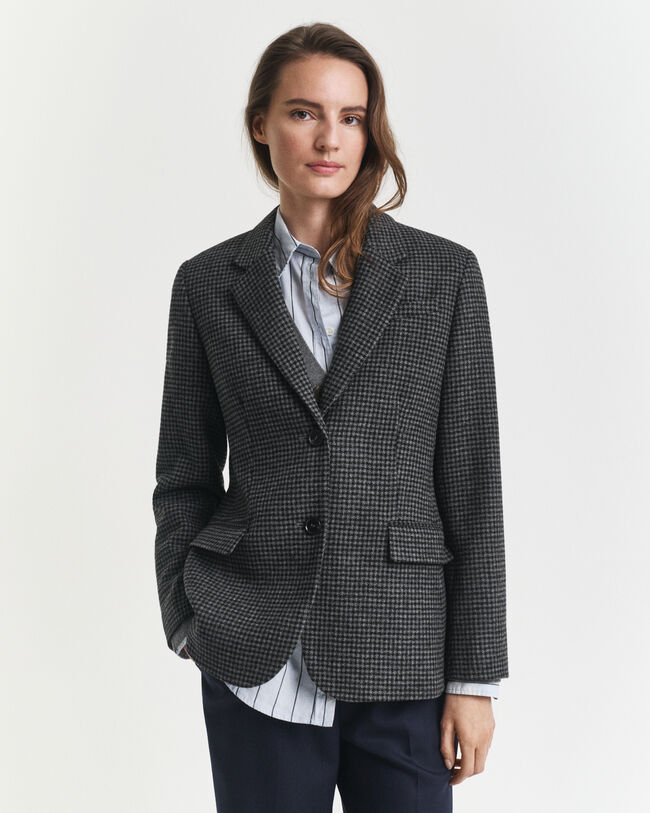 Regular Fit Wool Houndstooth Blazer