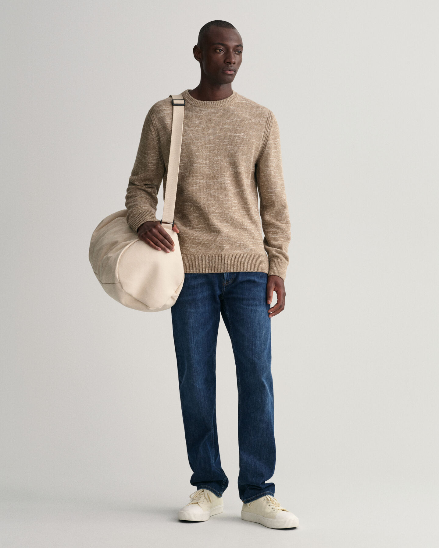 Twisted Yarn Crew Neck Sweater