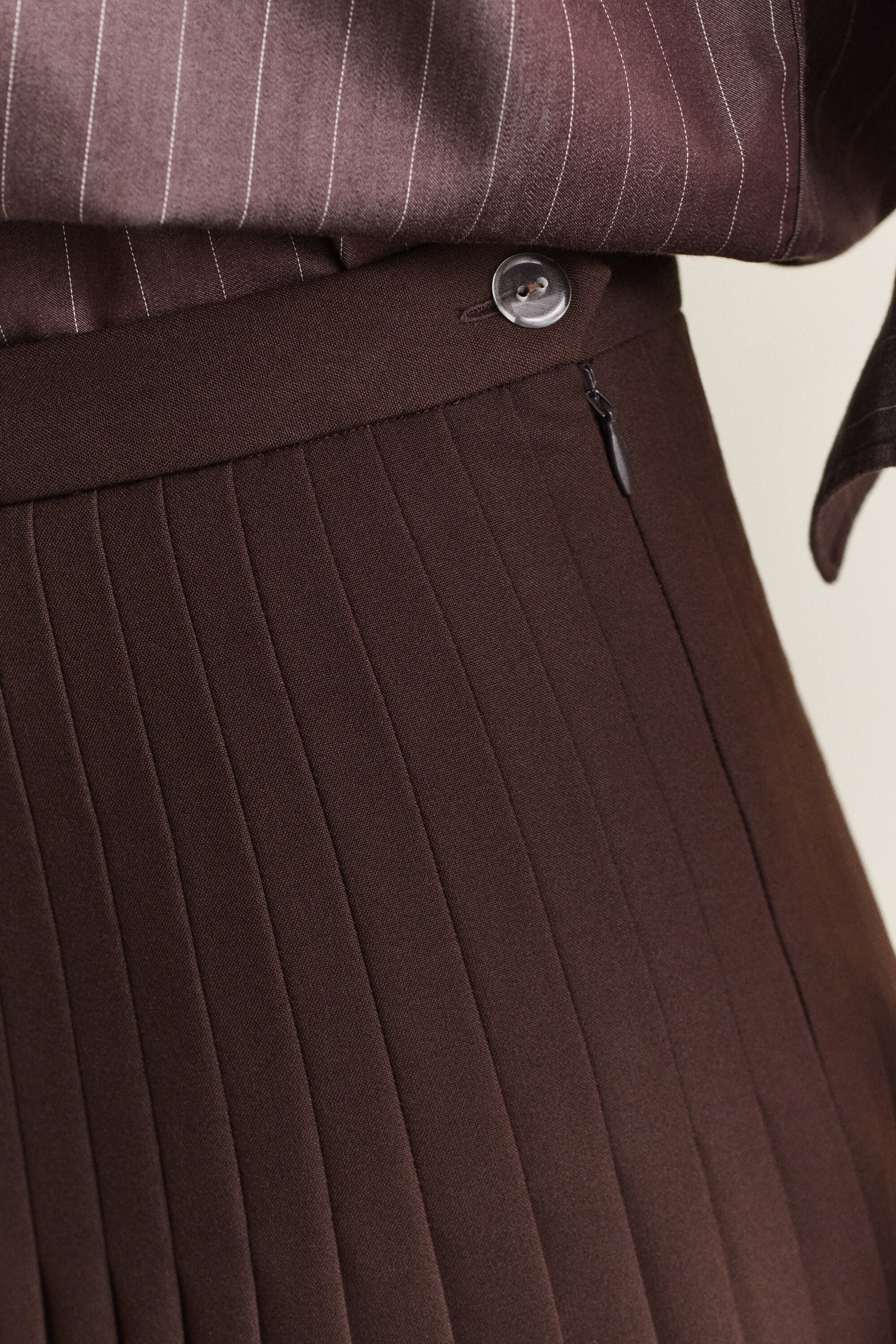 Pleated Midi Skirt