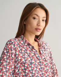 Relaxed Fit Geometric Print Shirt