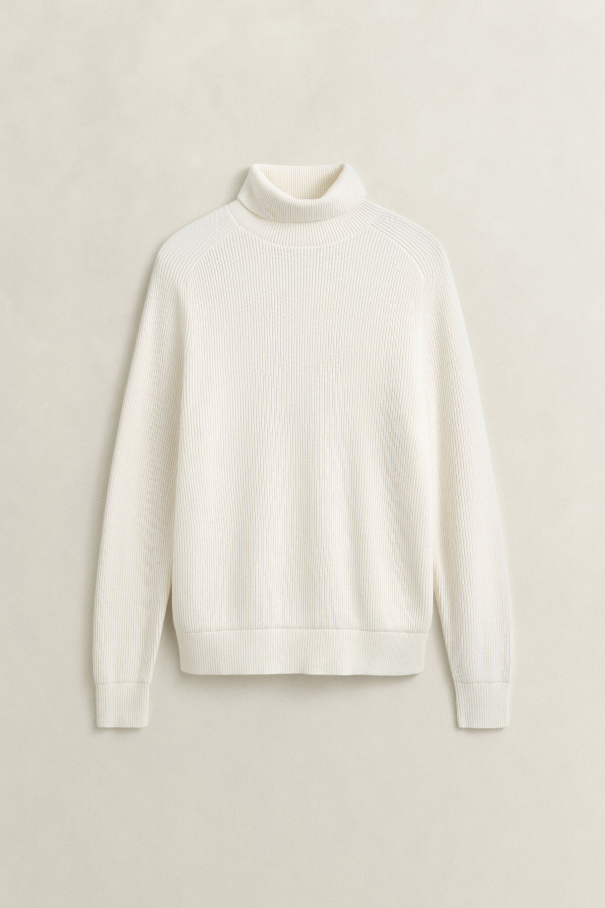 Cotton Merino Turtleneck — CREAM