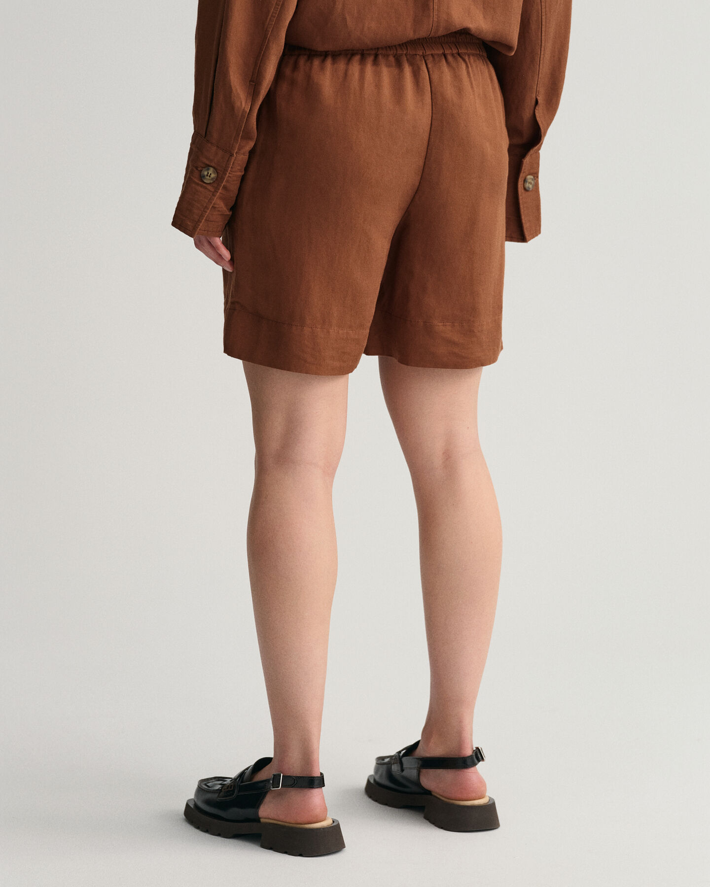 Linen Viscose Pull-On Shorts