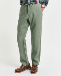 Relaxed Fit Linen Drawstring Pants