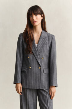 Pinstripe Club Blazer — CHARCOAL MELANGE 8