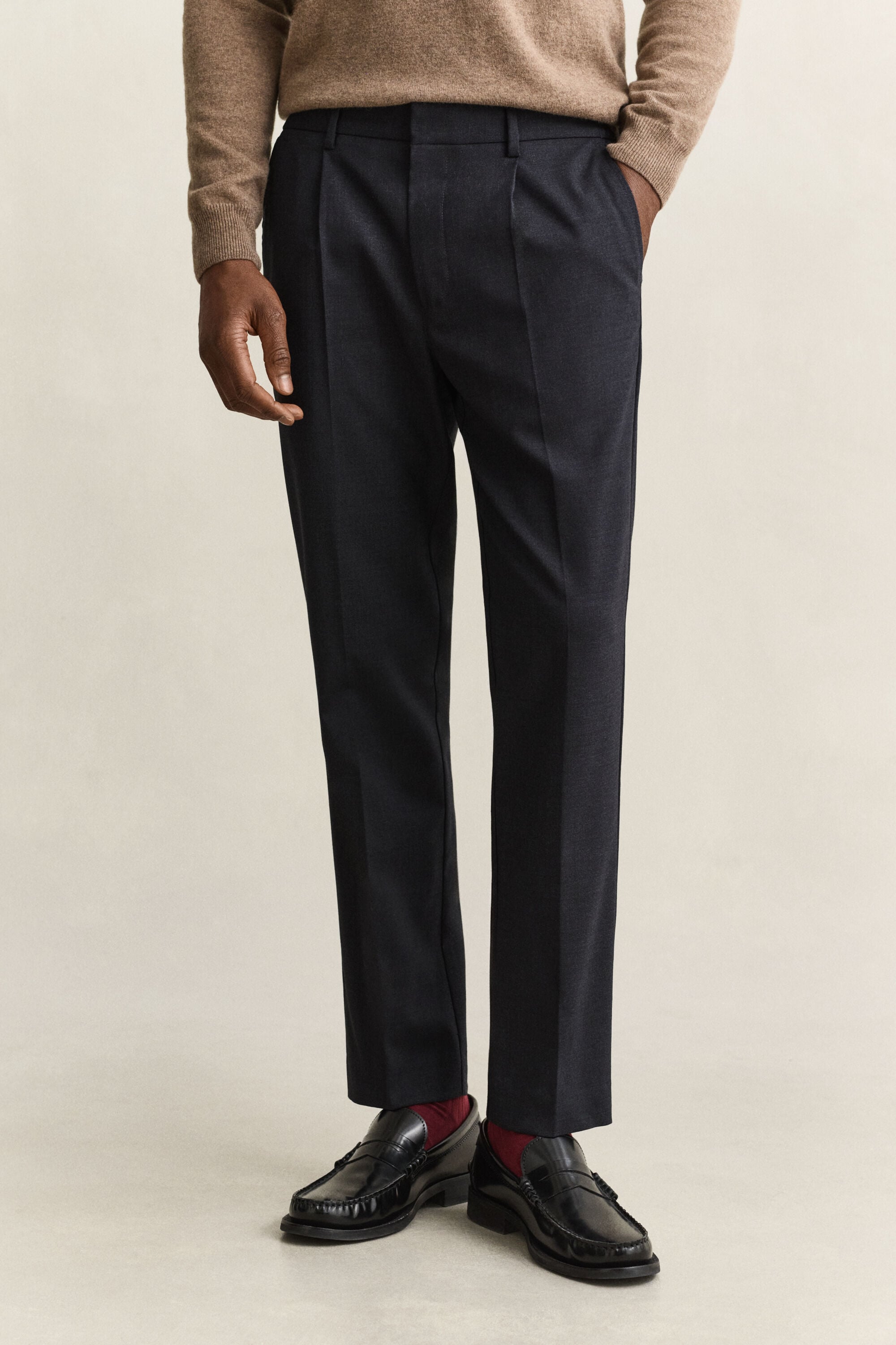 Tapered Wool Pants