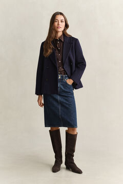 Denim Skirt — DARK BLUE WORN IN 7