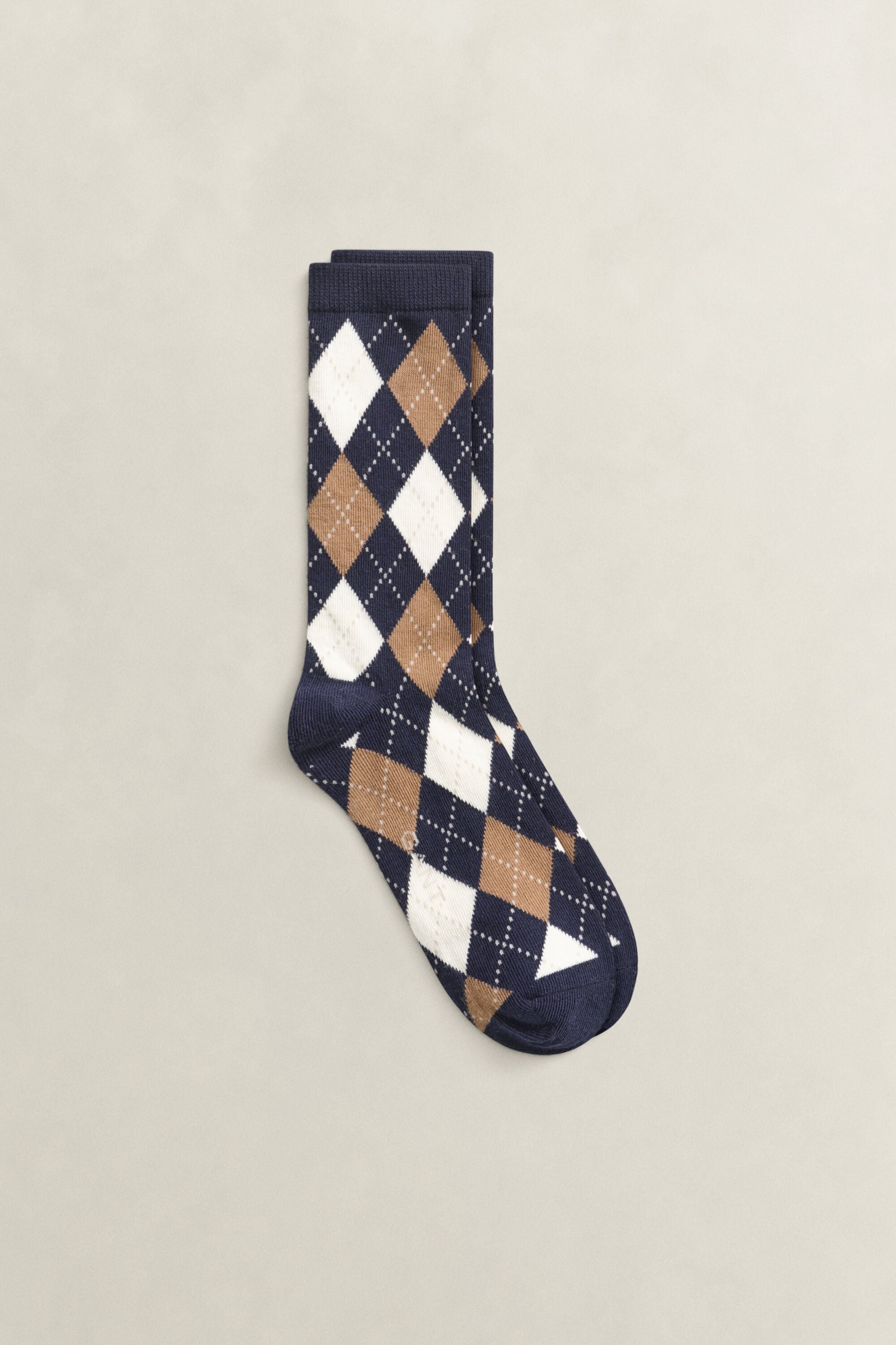 Argyle Check Socks — EVENING BLUE