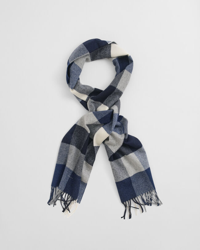 Multi Checked Wool Scarf