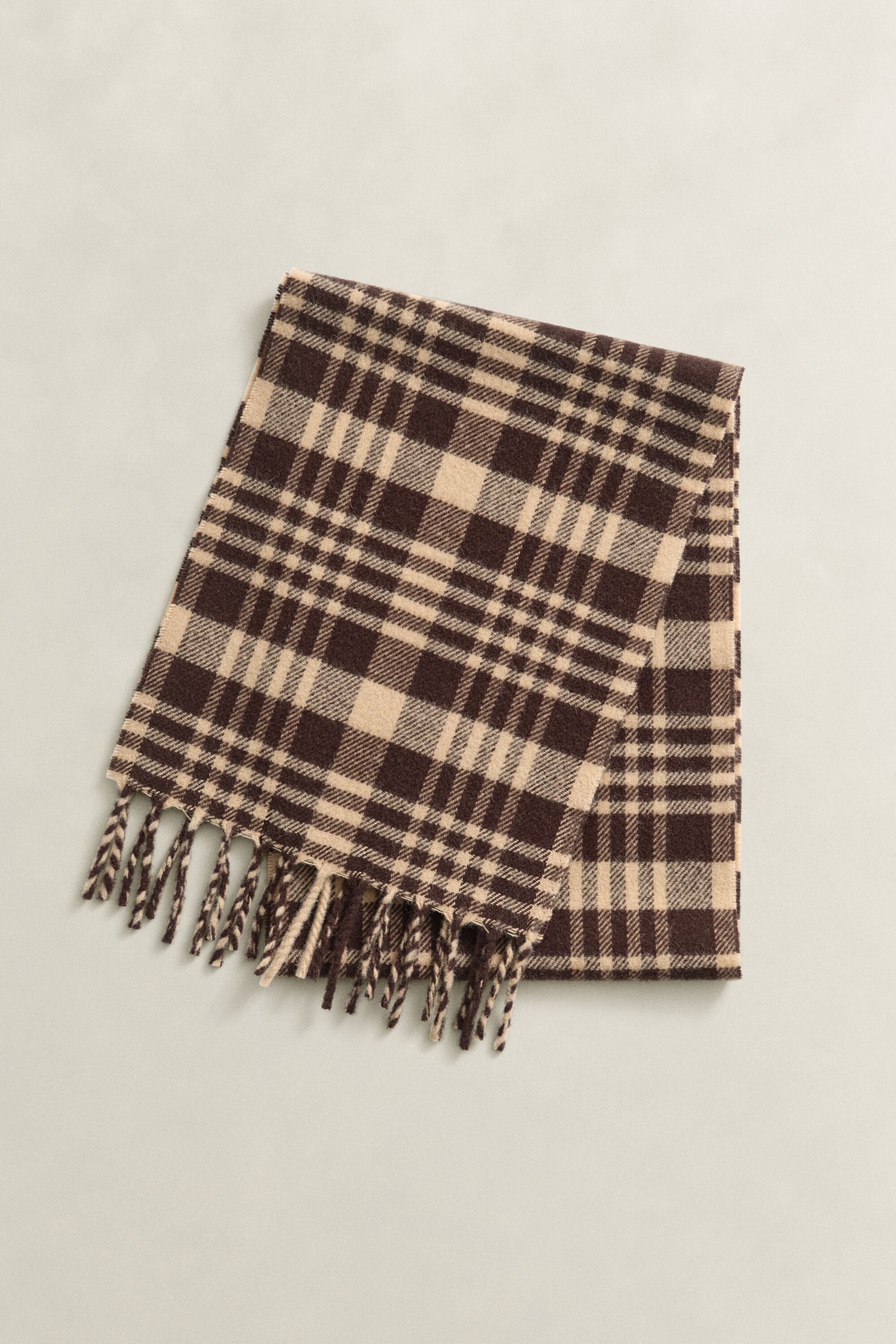 Checked Wool Scarf