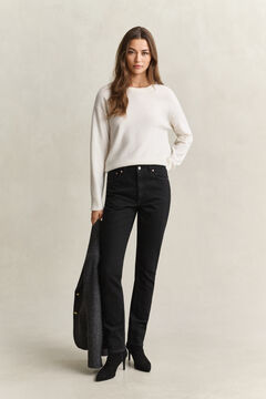 Superfine Lambswool Crew Neck Sweater — CREAM 6