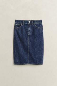 Denim Skirt — DARK BLUE WORN IN 1