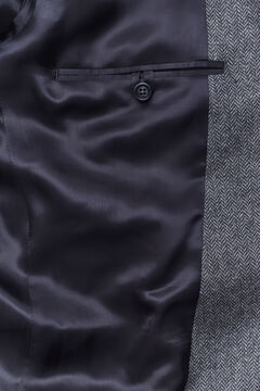 Wool Herringbone Suit Jacket — PERSIAN BLUE 5