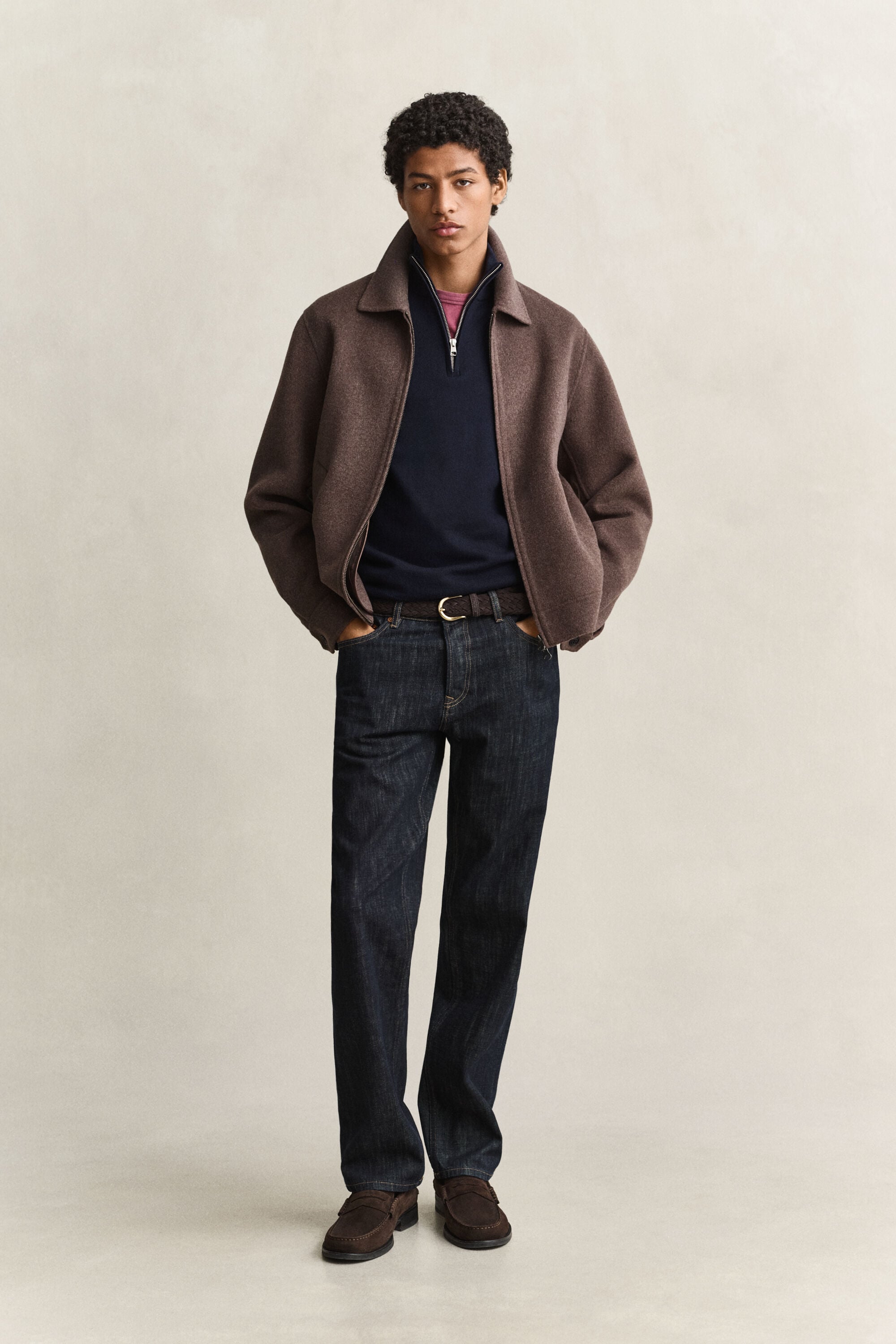 Cotton Wool Half-Zip Sweater