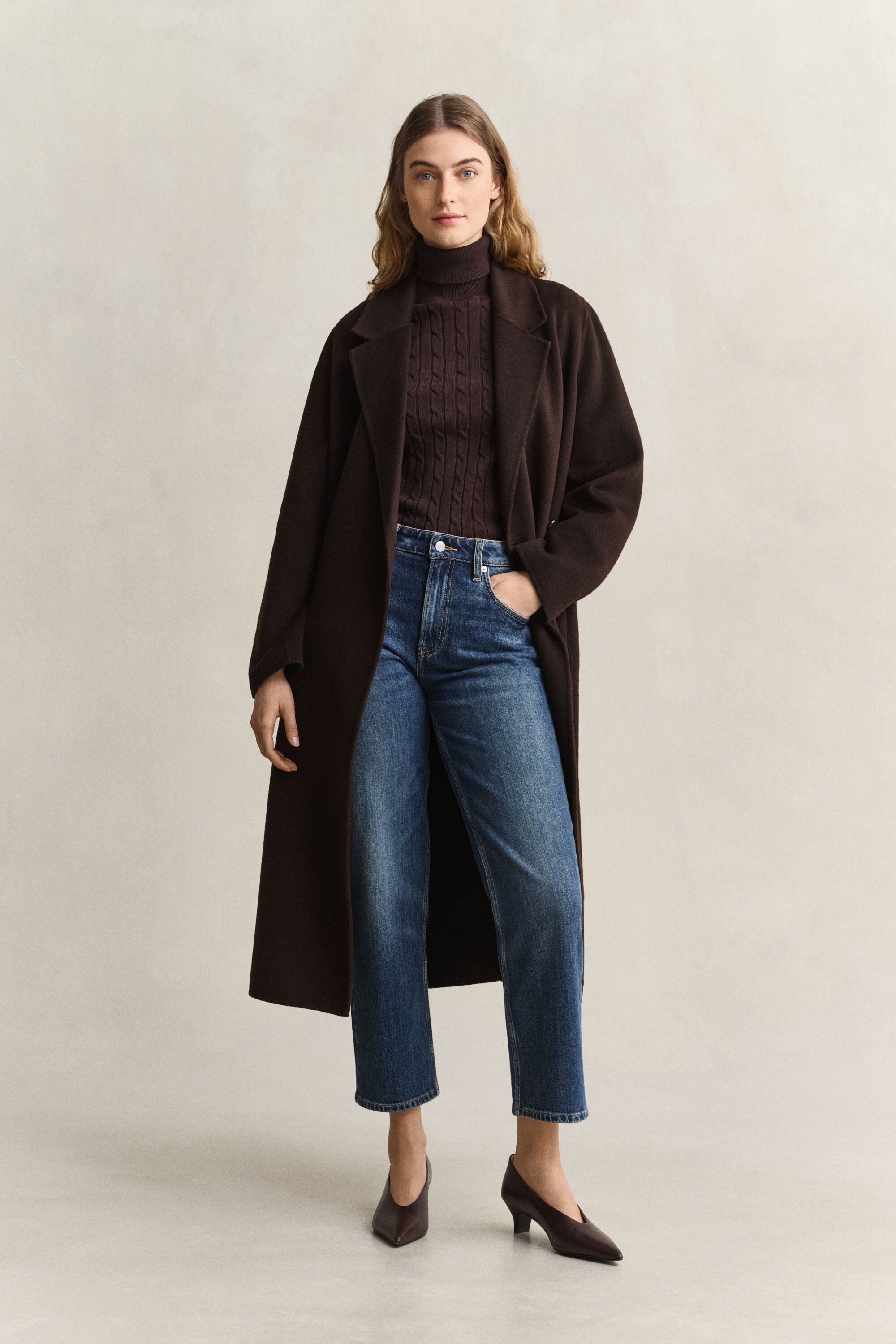 Handstitched Belted Coat