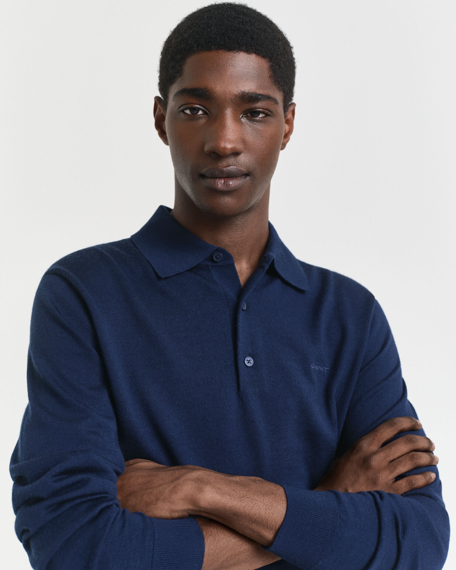 Extra Fine Merino Wool Polo Sweater