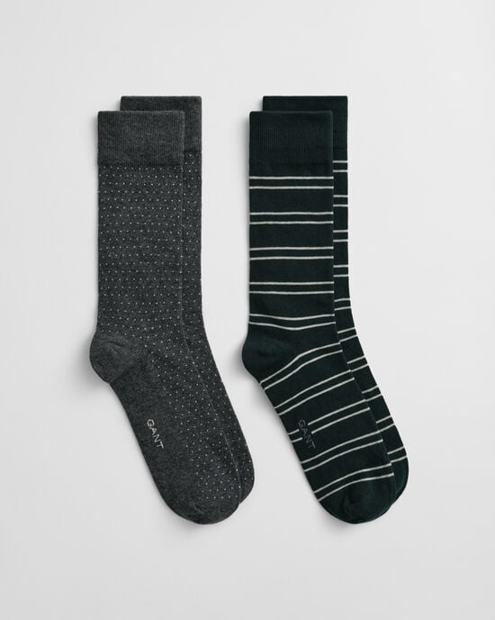2-Pack Striped & Mini Dotted Socks Gift Box