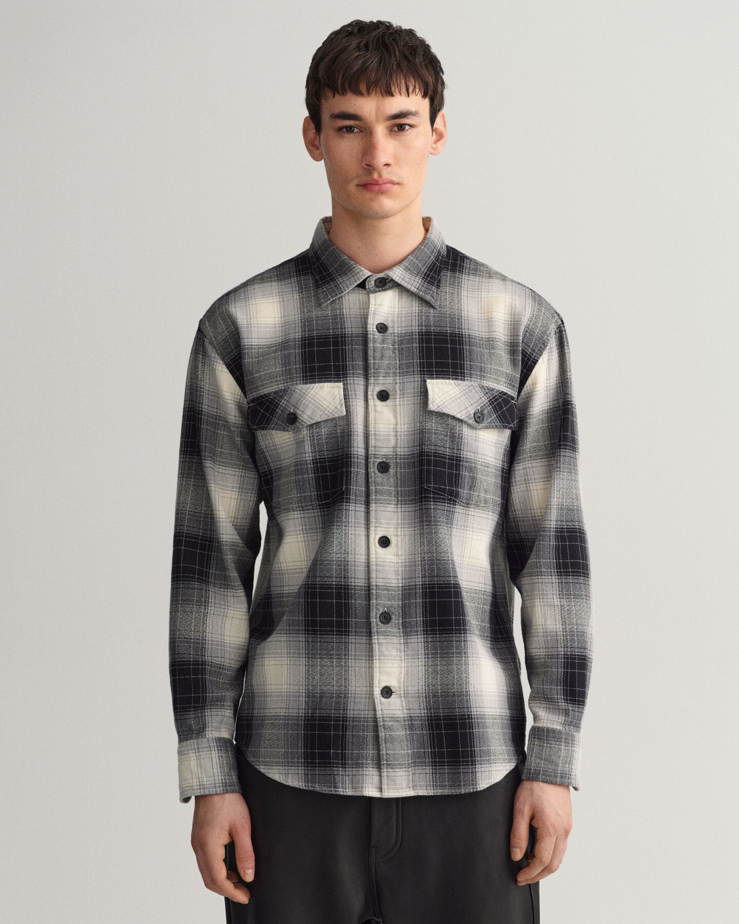 Relaxed Fit Shadow Check Shirt
