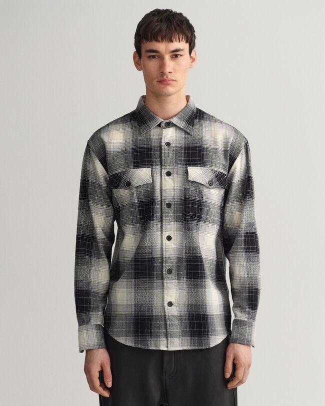 Relaxed Fit Shadow Check Shirt